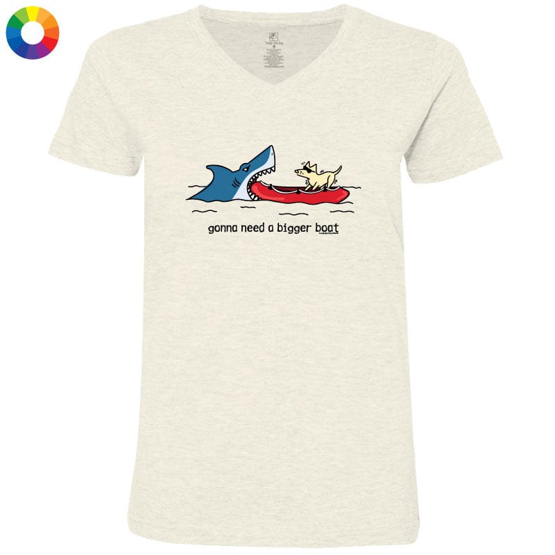 Gonna Need A Bigger Boat - Ladies T-Shirt V-Neck
