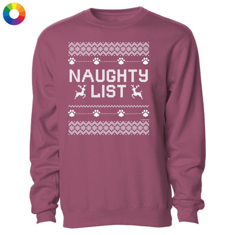 Naughty List Ugly Sweater - Crewneck Sweatshirt