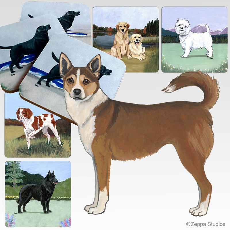 Norwegian Lundehund Scenic Square Coaster