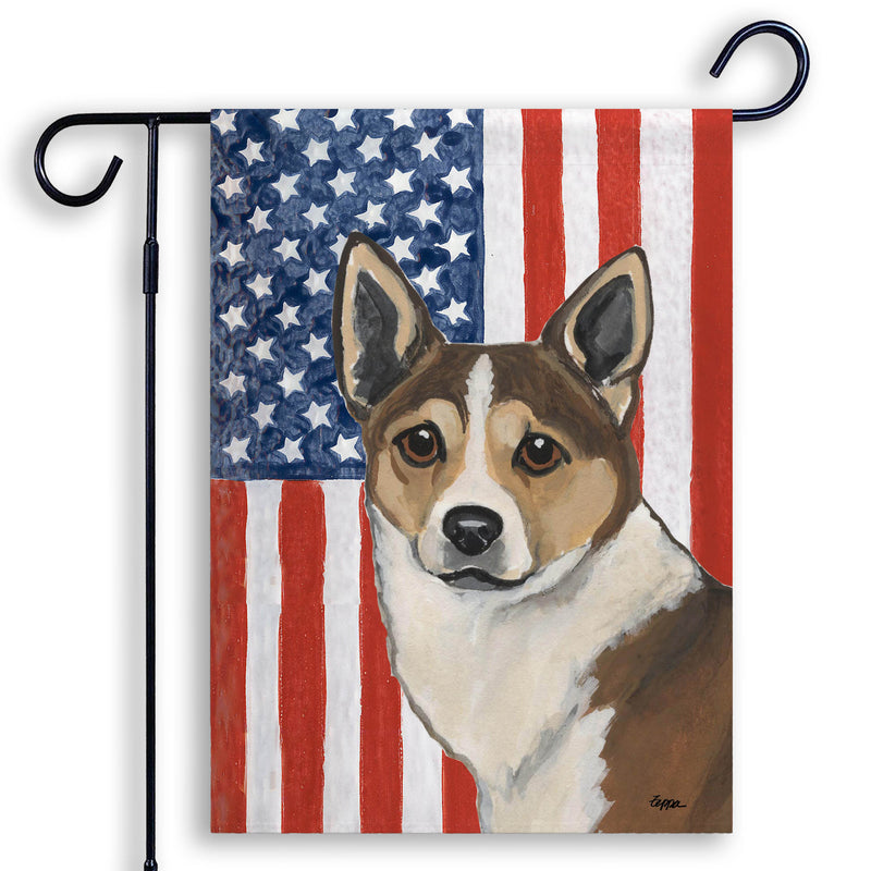 Norwegian Lundehund Americana Garden Flag