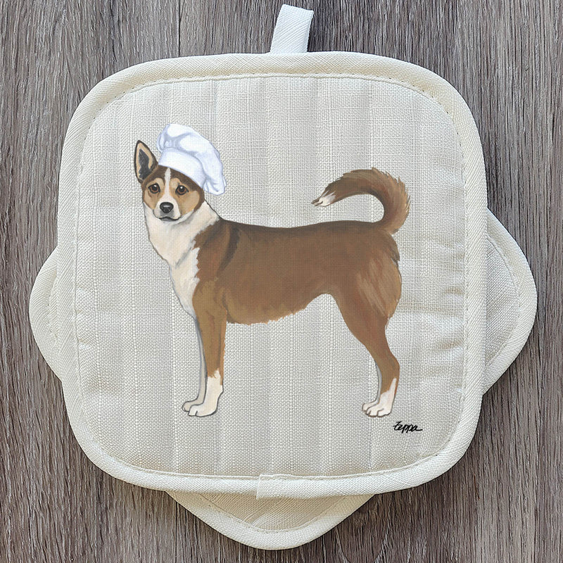 Norwegian Lundehund Pot Holder Set