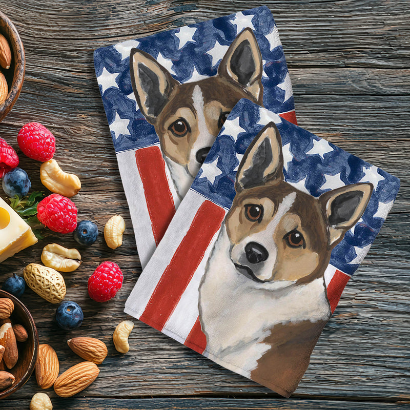 Norwegian Lundehund Americana Kitchen Towel Set