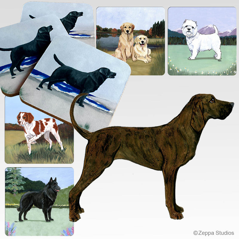 Plott Hound Scenic Square Coaster