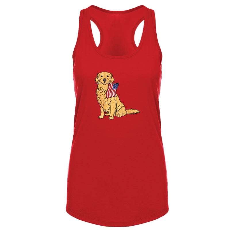 Red White and Golden - Ladies Racerback Tank Top