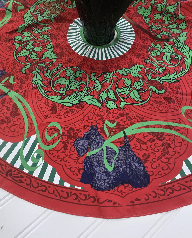 Scottish Terrier Christmas Tree Skirt