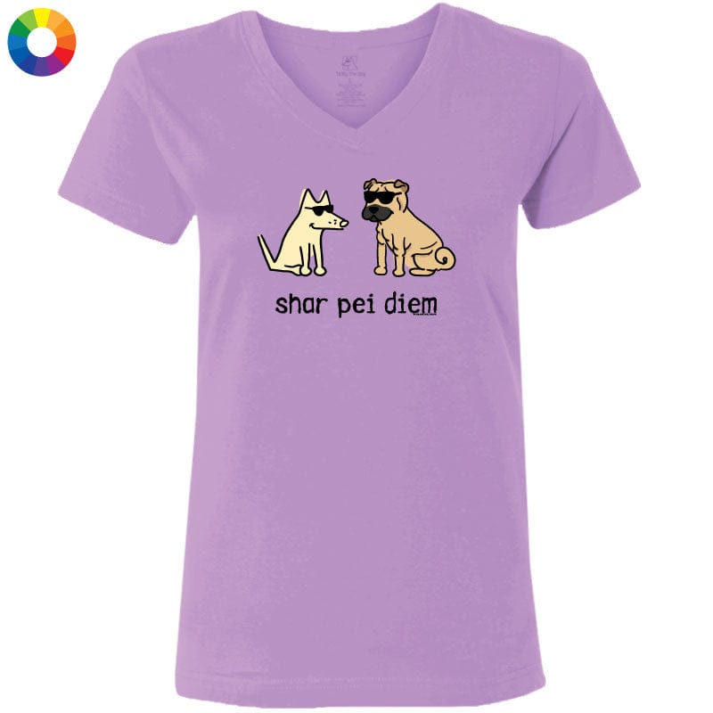 Shar Pei Diem - Ladies T-Shirt V-Neck