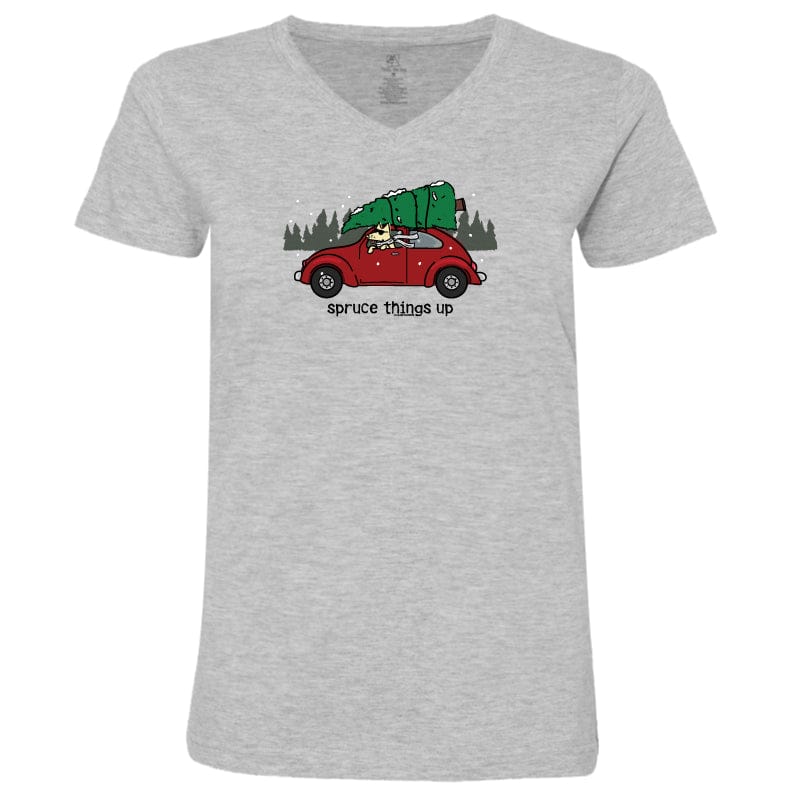 Spruce Things Up - Ladies T-Shirt V-Neck