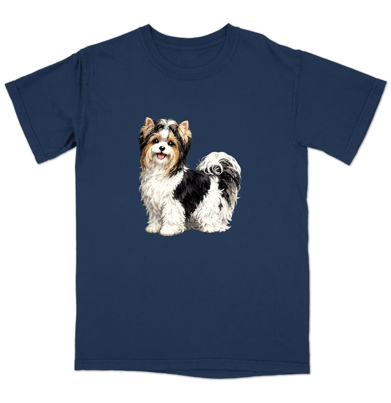 Watercolor Biewer Terrier Adult Unisex T-Shirt