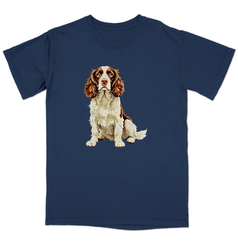 Watercolor English Springer Spaniel Adult Unisex T-Shirt