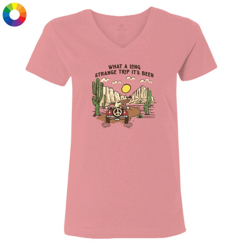 What a Long Strange Trip Its Been - Ladies T-Shirt V-Neck