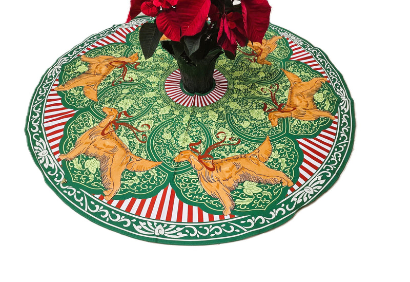 Irish Setter Christmas Tree Skirt