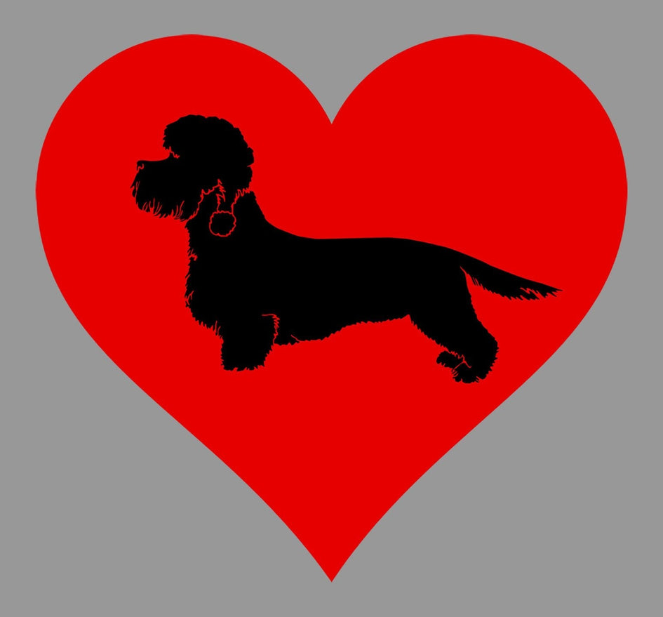 Dandie Dinmont Terrier on Heart Left Chest - Unisex Full-Zip Hoodie Sweatshirt