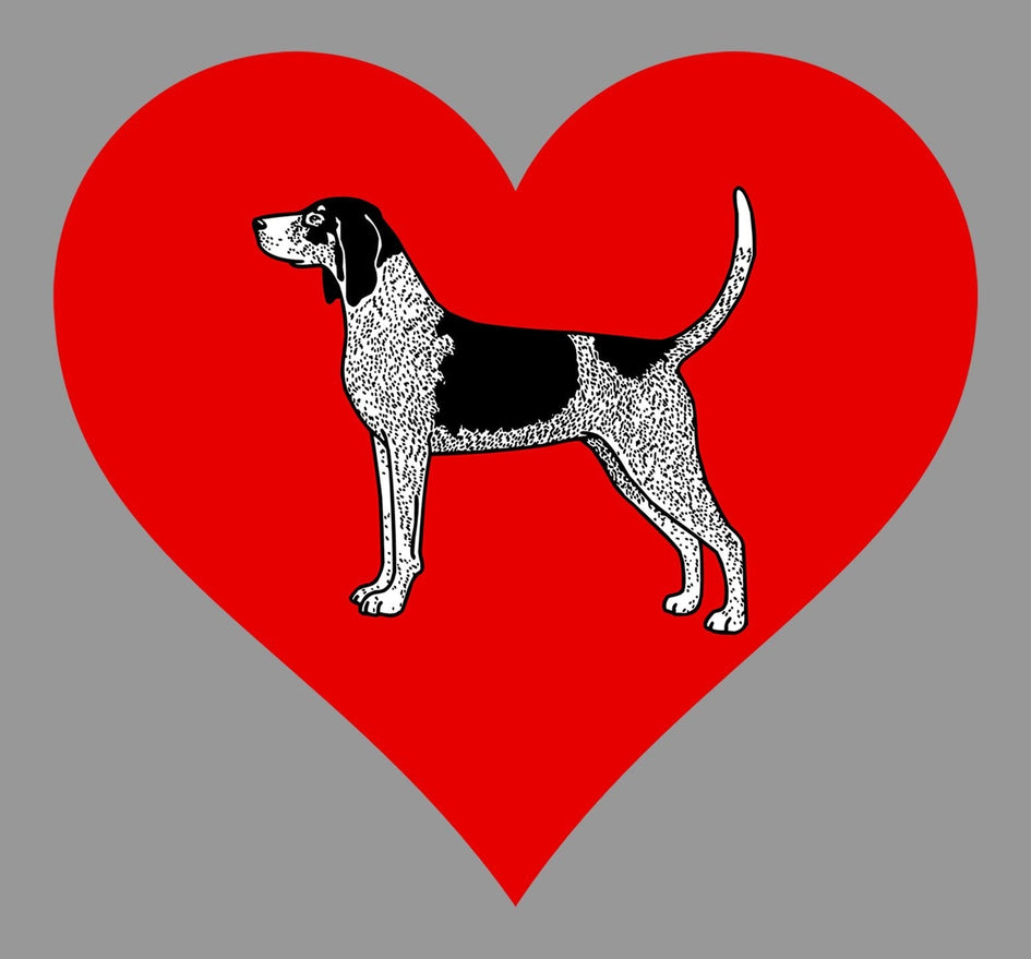Bluetick Coonhound on Heart Left Chest - Unisex Full-Zip Hoodie Sweatshirt