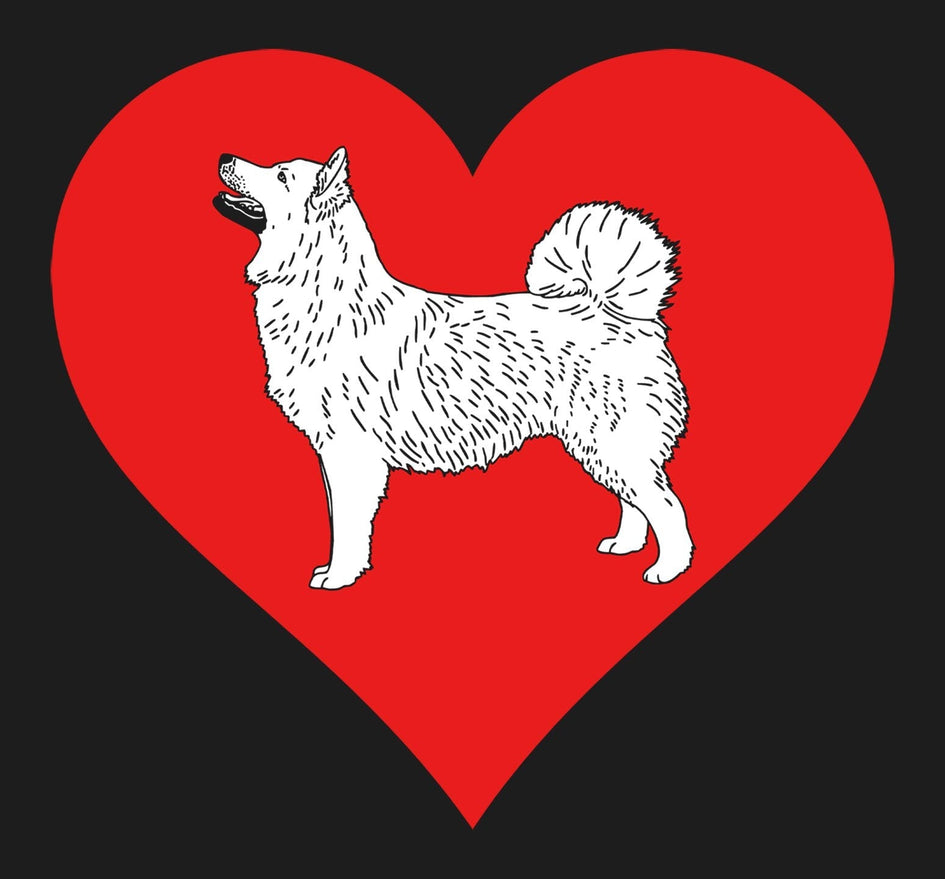 Icelandic Sheepdog on Heart Left Chest - Unisex Full-Zip Hoodie Sweatshirt