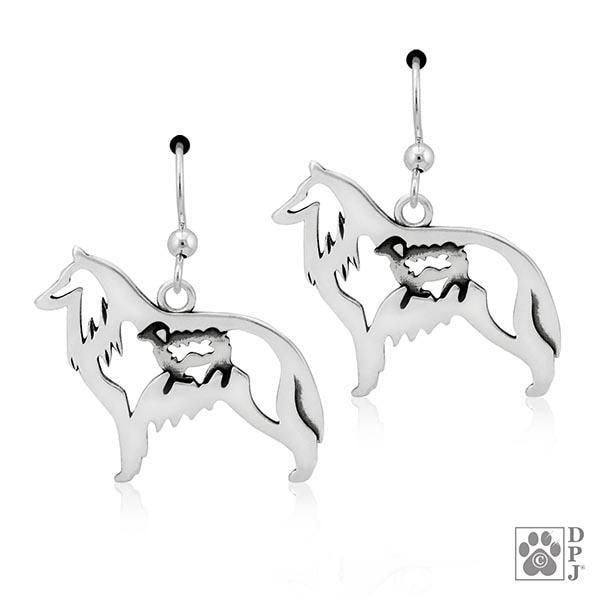 Belgian Sheepdog w/Sheep, Body, Earring