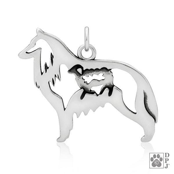Belgian Sheepdog w/Sheep, Body, Pendant