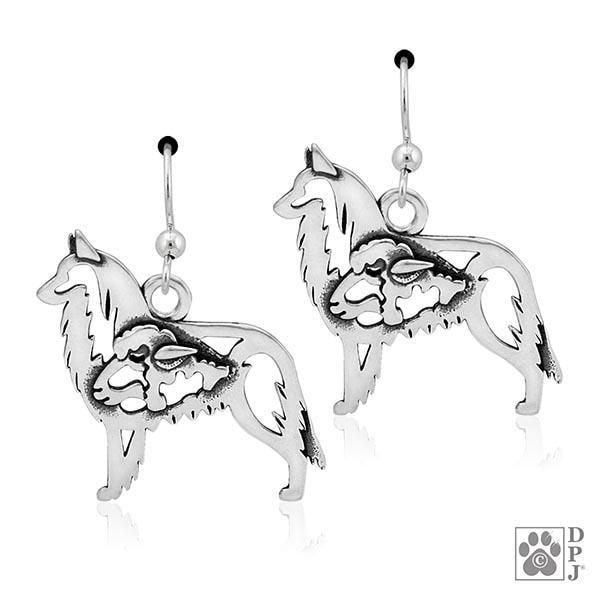 Belgian Tervuren, w/Sheep, Body, Earring