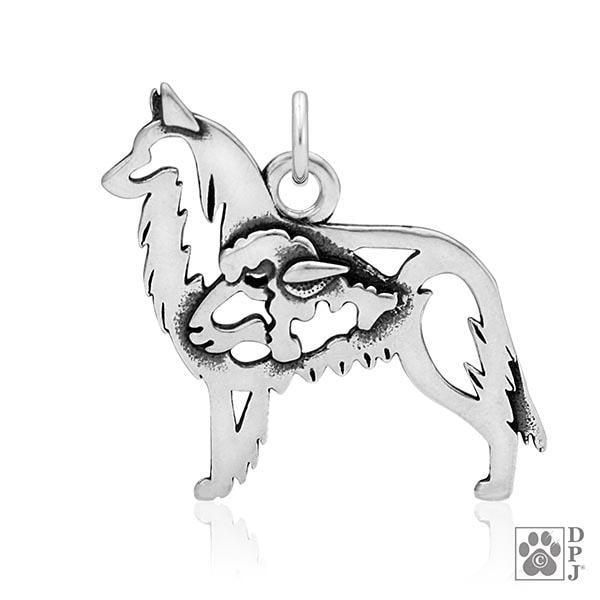 Belgian Tervuren, w/Sheep, Body, Pendant