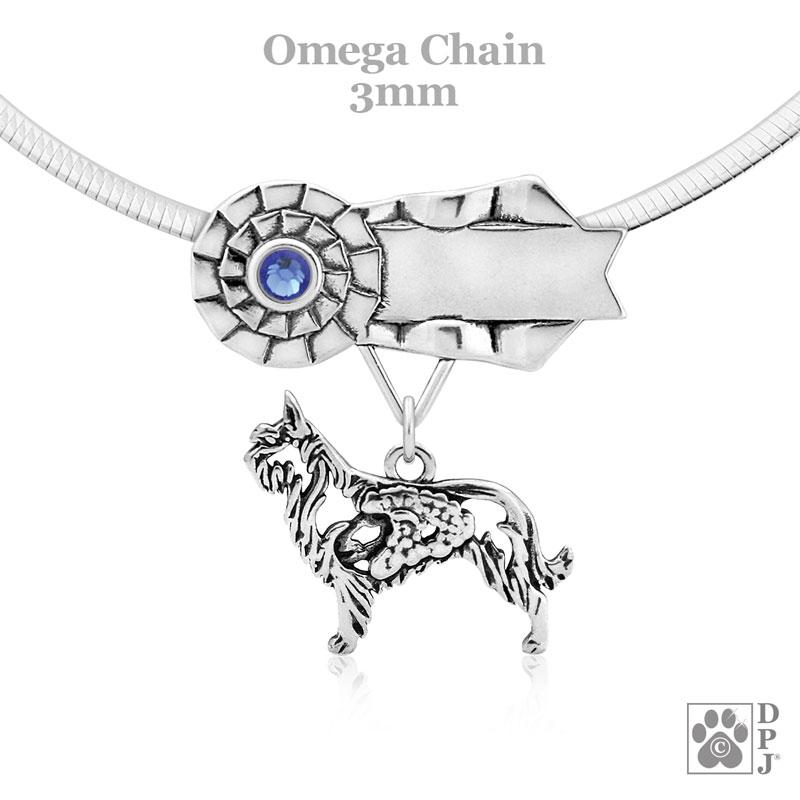 Berger Picard w/ Sheep, Body, Engravable Ribbon Charm Holder