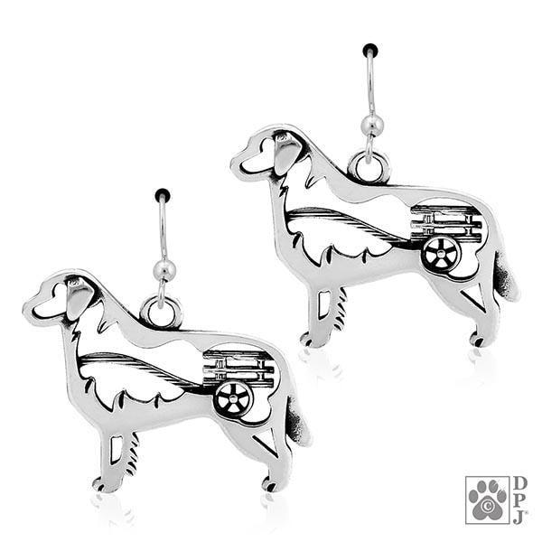 Bernese Mountain Dog w/Cart, Body, Earring