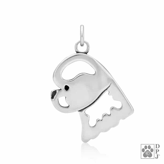 Bichon Frise, Head, Pendant