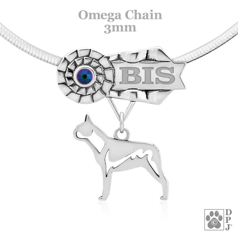 Boston Terrier, Body, Engravable Ribbon Charm Holder