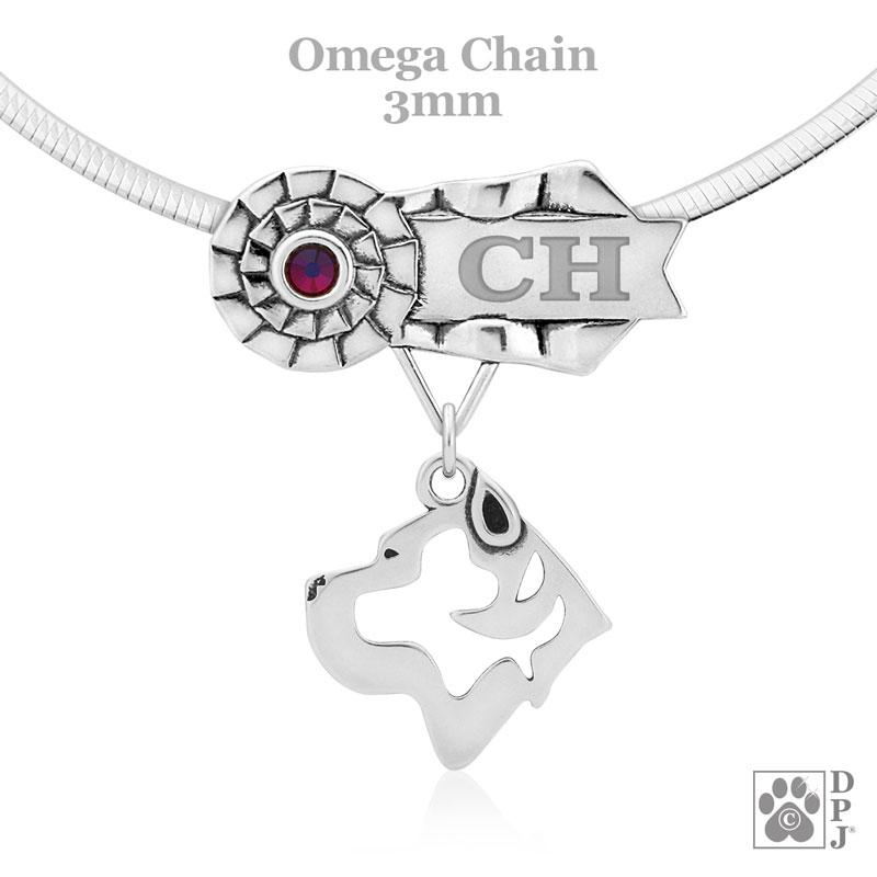 Cane Corso, Head, Engravable Ribbon Charm Holder