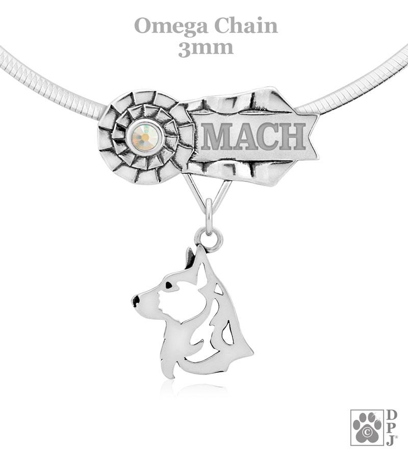 Cardigan Welsh Corgi, Head, Engravable Ribbon Charm Holder