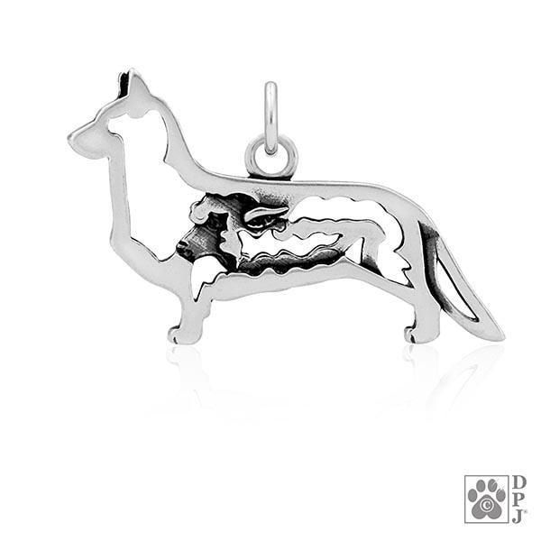 Cardigan Welsh Corgi w/Sheep, Body, Pendant