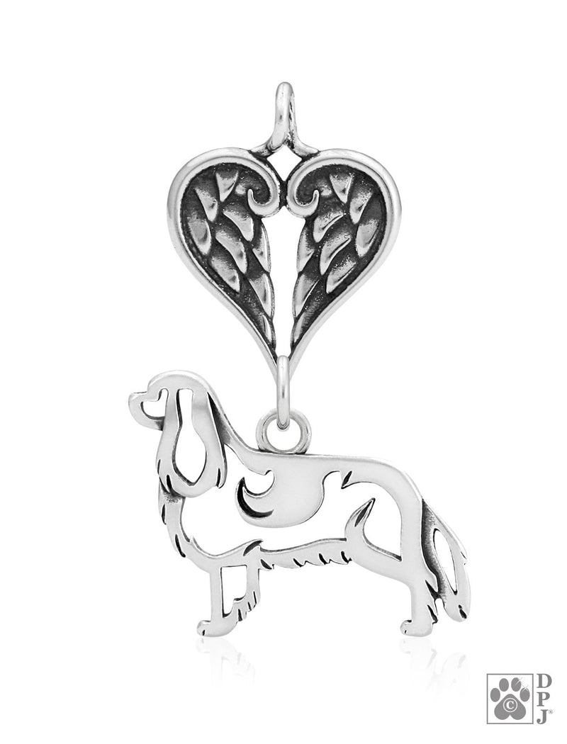 Cavalier King Charles Spaniel, Body, with Engravable Healing Angels Pendant