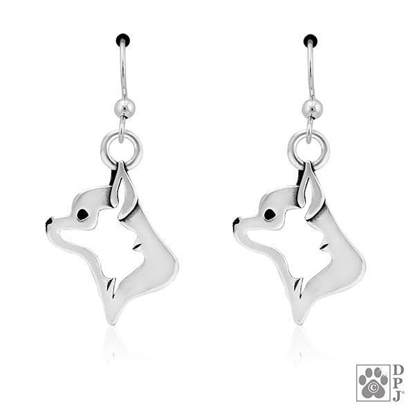 Chihuahua, Smooth Coat, Head, Earring