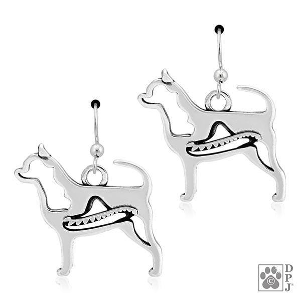 Chihuahua, Smooth Coat w/Sombrero, Body, Earring