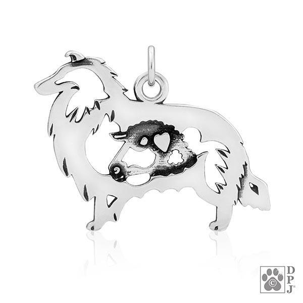 Collie, Rough Coat w/Sheep, Body, Pendant