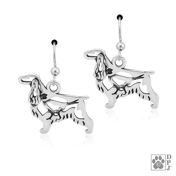 English Cocker Spaniel w/Pheasant, Body, Earring