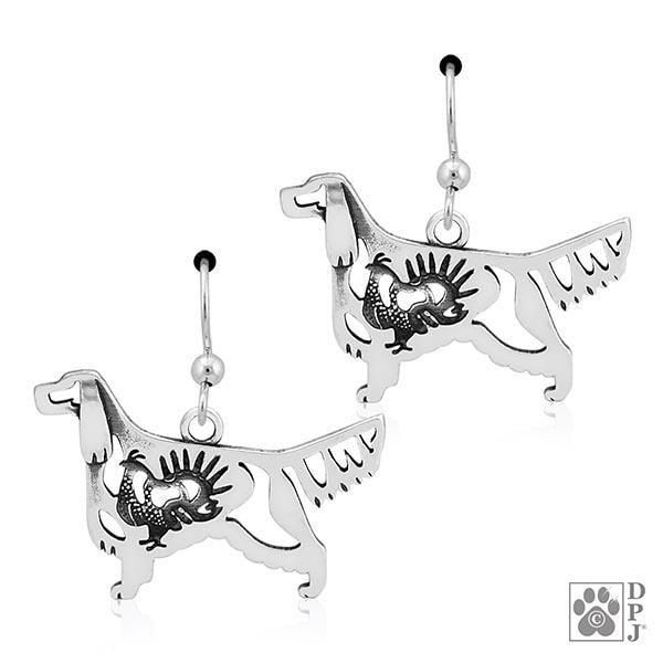 Gordon Setter w/Grouse, Body, Earring