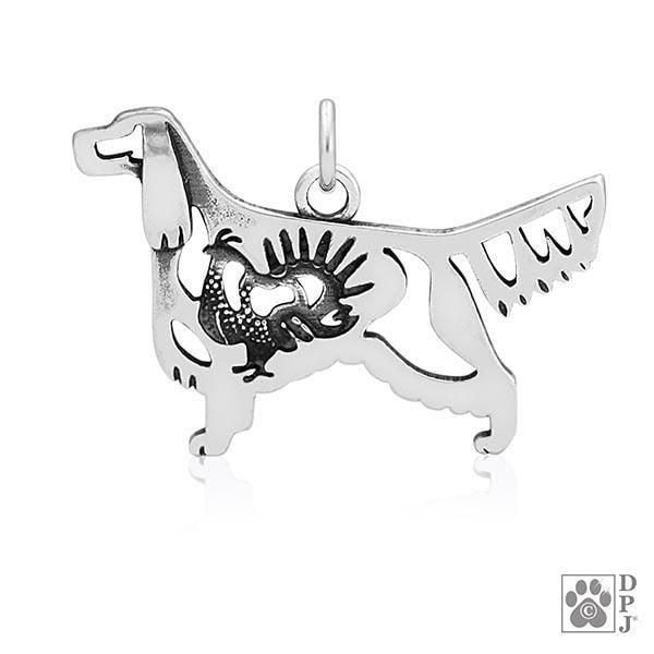 Gordon Setter w/Grouse, Body, Pendant