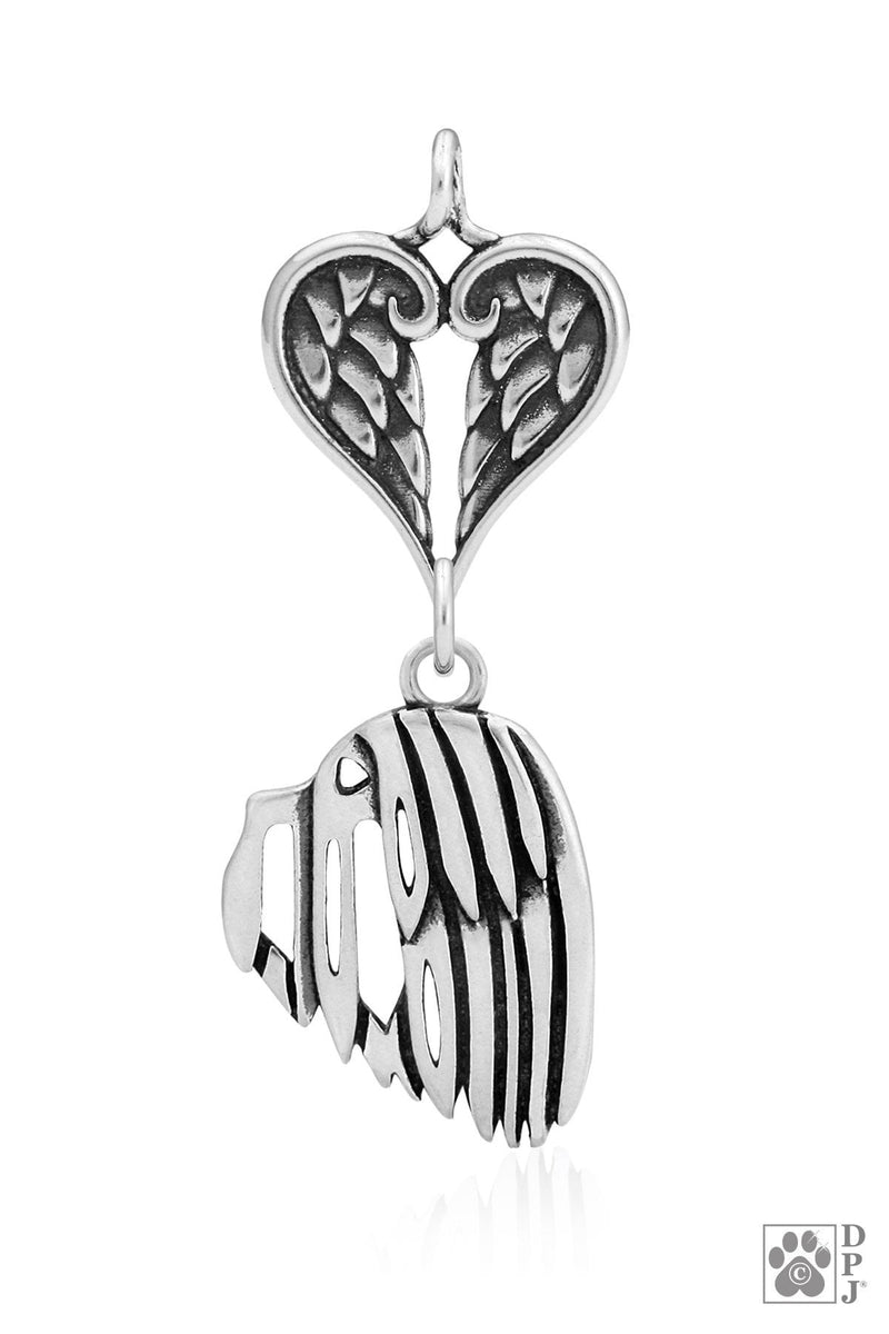 Havanese, Head, with Engravable Healing Angels Pendant