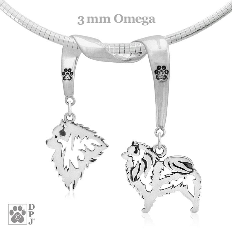 Keeshond, Charm Holder, Necklace