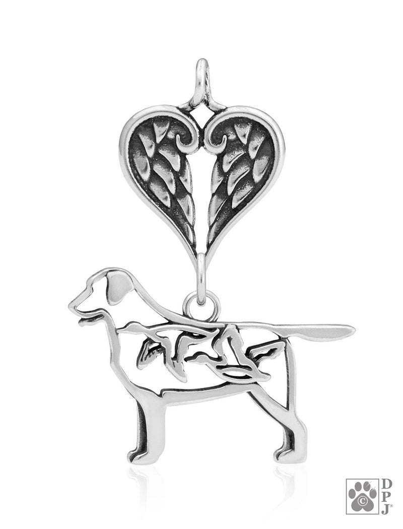 Labrador Retriever w/Ducks, Body, with Engravable Healing Angels Pendant