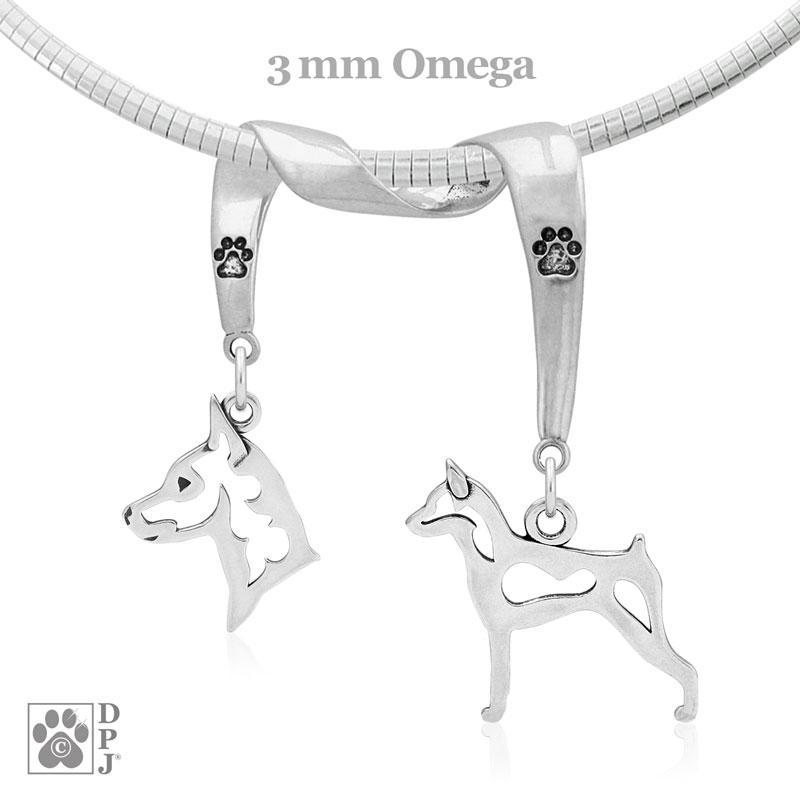 Miniature Pinscher, Charm Holder, Necklace