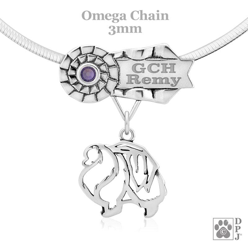 Pomeranian, Body, Engravable Ribbon Charm Holder