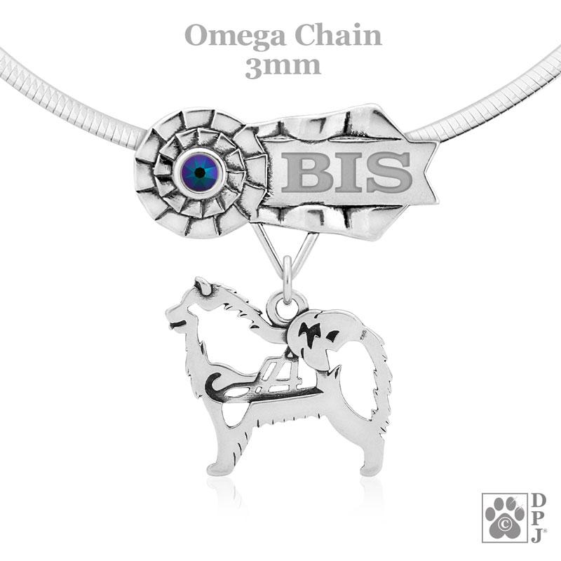 Samoyed with Sled, Body, Engravable Ribbon Charm Holder