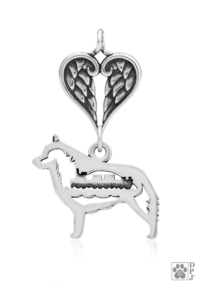 Schipperke, w/Barge, Body, with Engravable Healing Angels Pendant