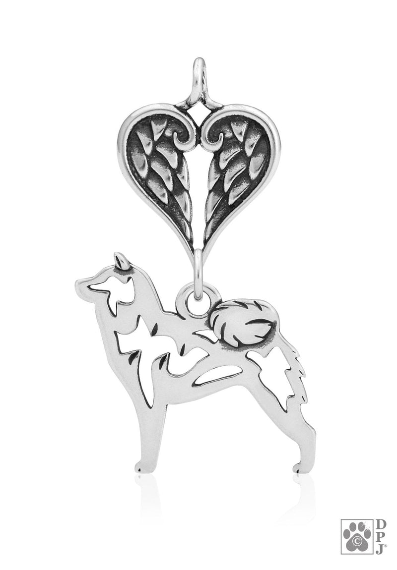 Shiba Inu, Body, with Engravable Healing Angels Pendant
