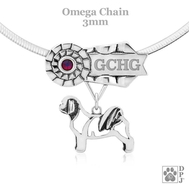 Shih Tzu, Teddy Bear Cut, Body, Engravable Ribbon Charm Holder