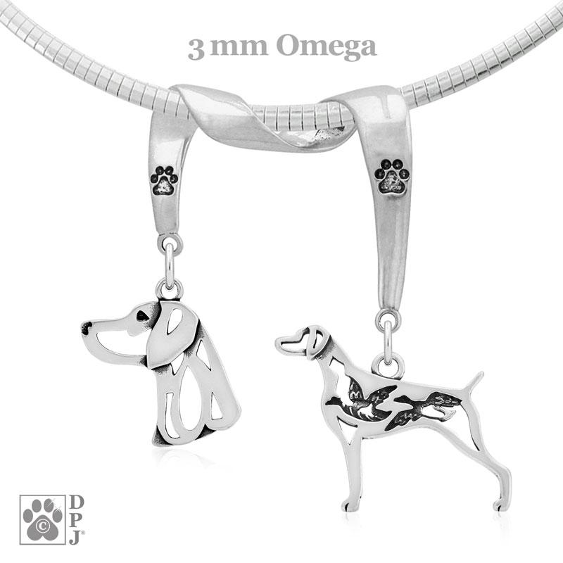 Weimaraner, Charm Holder, Necklace