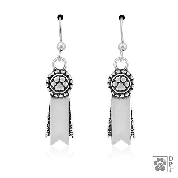 Rosette Paw Ribbon, Earring