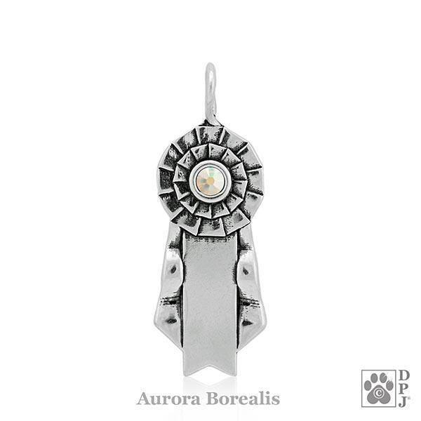 Celebrate Paws Ribbon, Crystal, Pendant