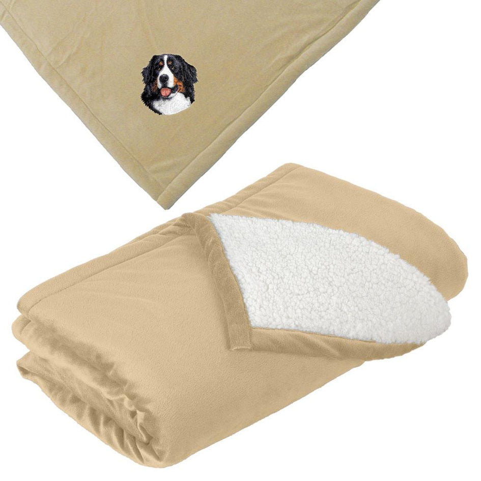 Embroidered Blankets Tan  Bernese Mountain Dog D13