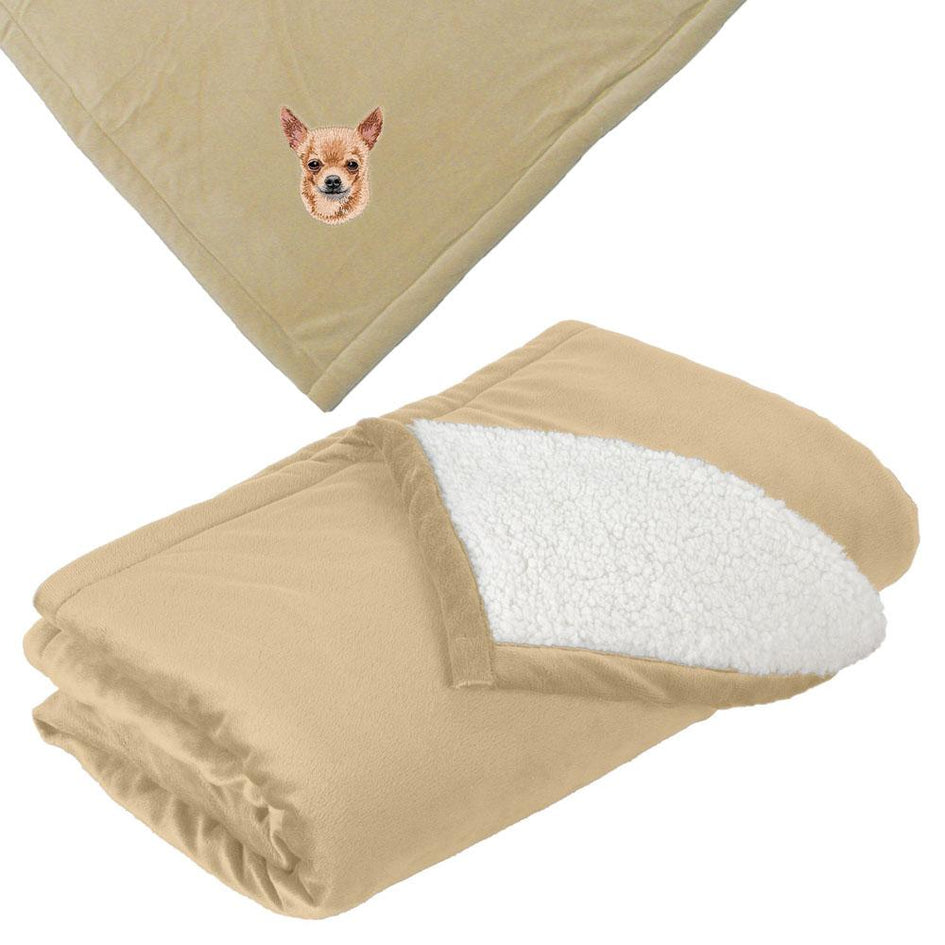 Embroidered Blankets Tan  Chihuahua DV385